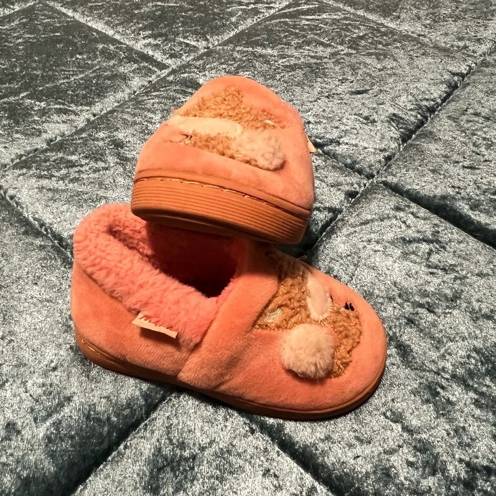 MARIO pink  baby girl slippers /size 16-17